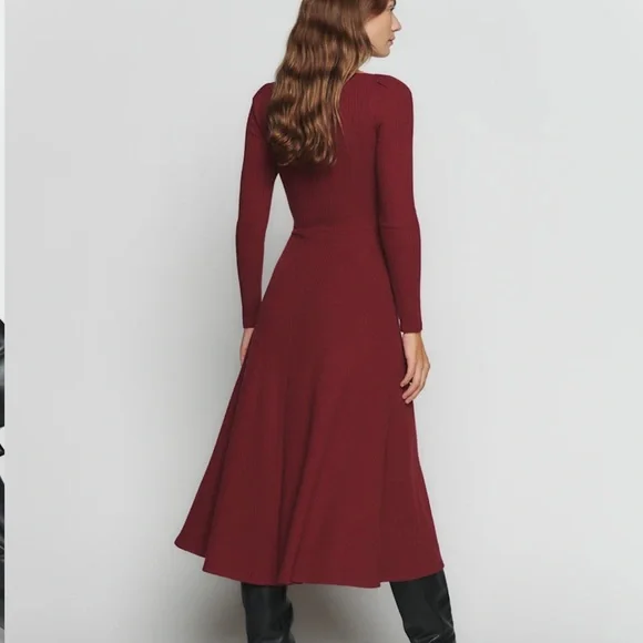 Reformation Banks Knit Long Sleeve Dress - Picture 3 of 6